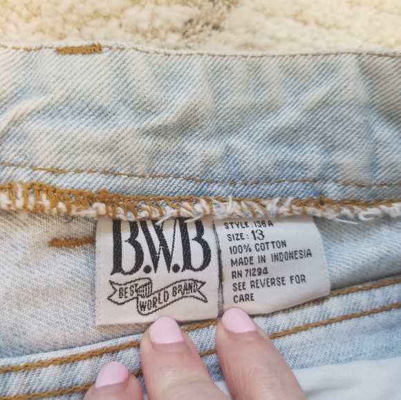 Vintage B.W.B light wash high waist denim Jeans - Picture 9 of 10